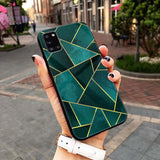 Geometric Marble Premium Glass Phone Case All Models