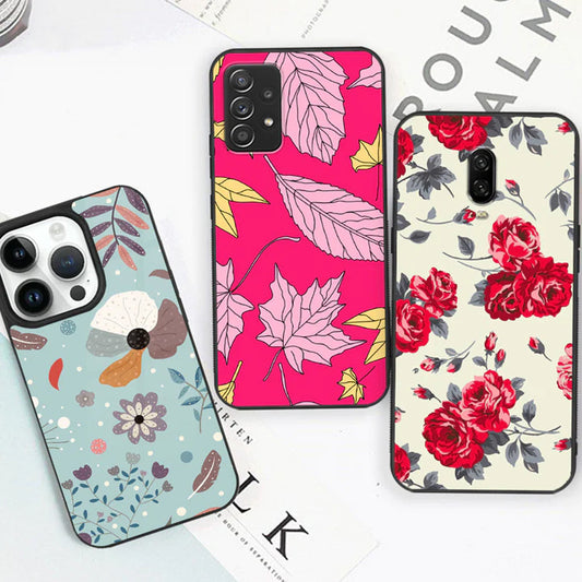 Floral Design Series - HQ Ultra Shine Premium Glass Phone Case All Models