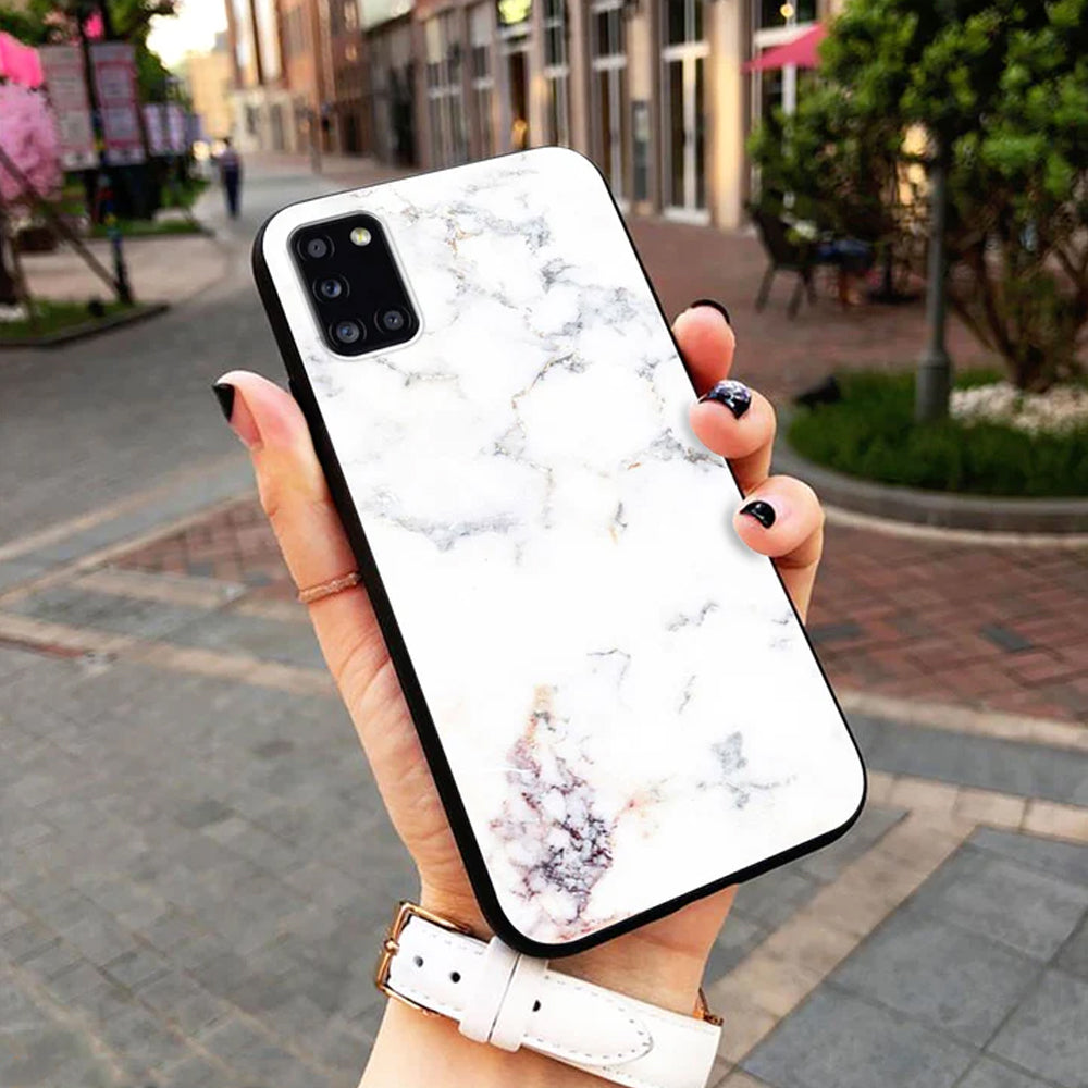 White Marble Trending Designs Premium Glass Case All Models