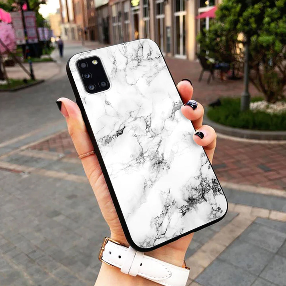 White Marble Trending Designs Premium Glass Case All Models