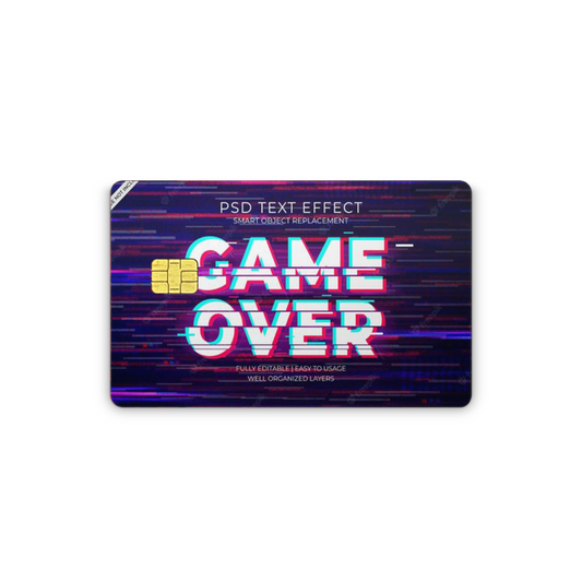 Glitch Game Over Card Skin