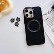 Black Luxury Matte Glass MagSafe Case + Lens protector