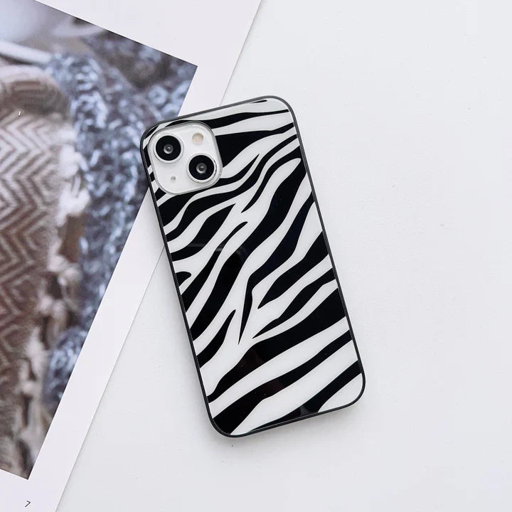 Moo Moo Pattern Glass Case For All Model