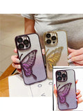 Butterfly glitter case