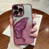 Butterfly glitter case